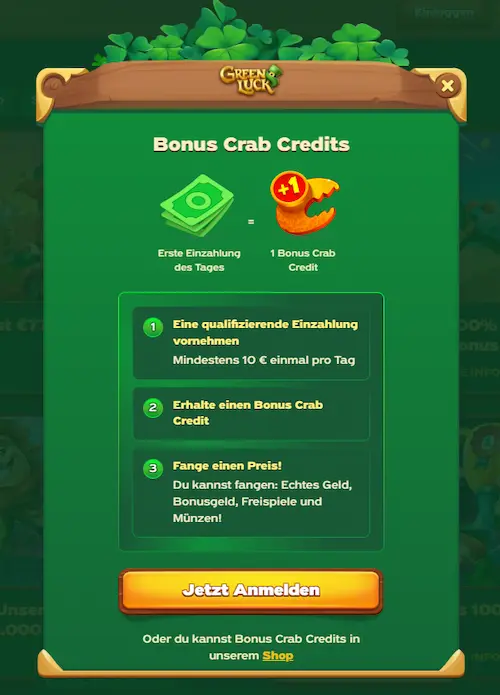 GreenLuck Casino Deutschland GreenLuck Casino bonus-crab