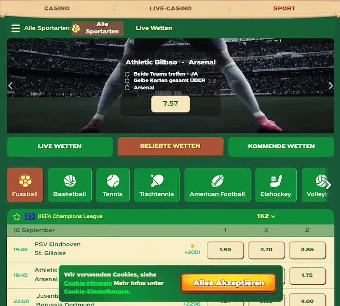 GreenLuck Casino Deutschland GreenLuck Spiele sport